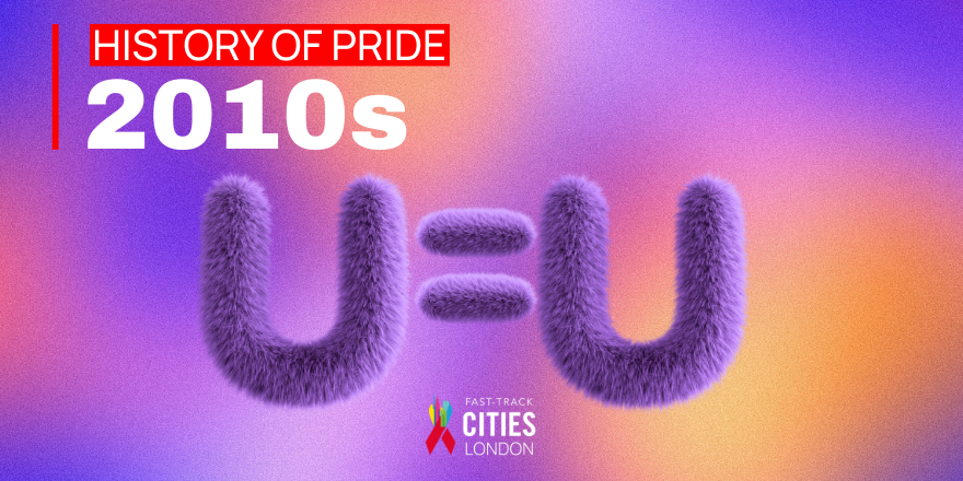 londonftci's tweet photo. #PrideMonth reflections
2010s: Prevention & Visibility
💊 PrEP trials launched in London and helped reduce transmission.
📢 Campaigns like #DoItLondon promoted safer sex for all communities.
🙌 U=U message: Undetectable=Untransmittable.
#HIVAware #FastTrackCities #PrideHistory https://t.co/rENB2rICPn