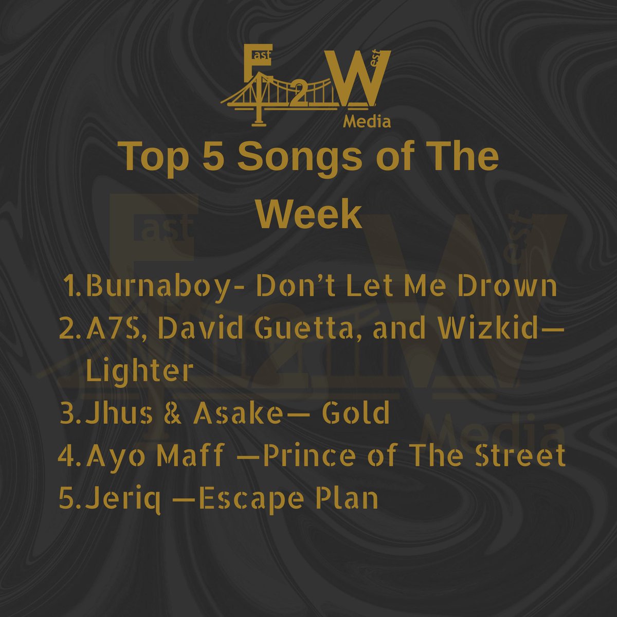 E2WMedia's tweet photo. E2W Top 5 Songs Of The week
A Thread #top5songsoftheweek https://t.co/S3XGDV98R2