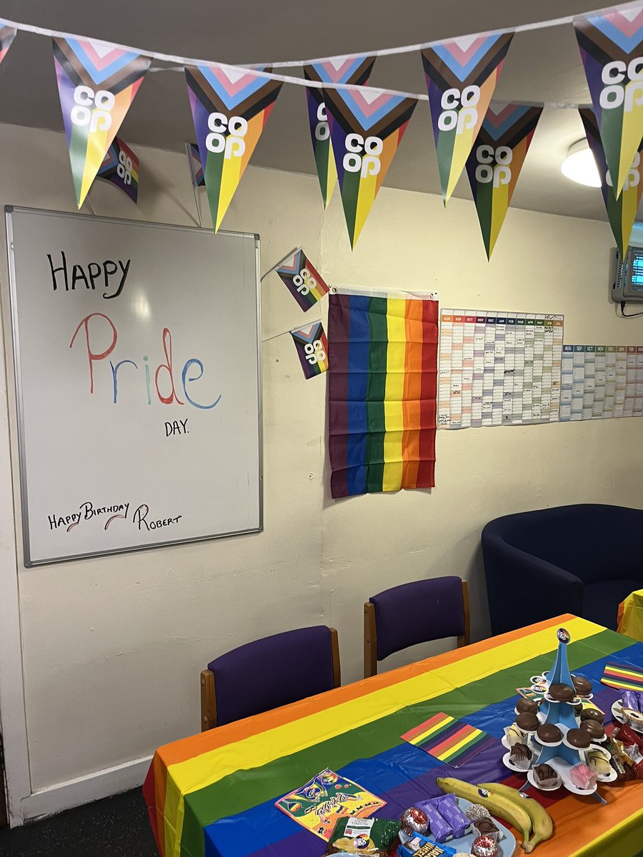sam_alcroft's tweet photo. Shieldhall Pride Day, cake, savouries, snacks, all for the very hard workers at Shieldhall @coopuk, @CoopColleagues , https://t.co/amBromffew