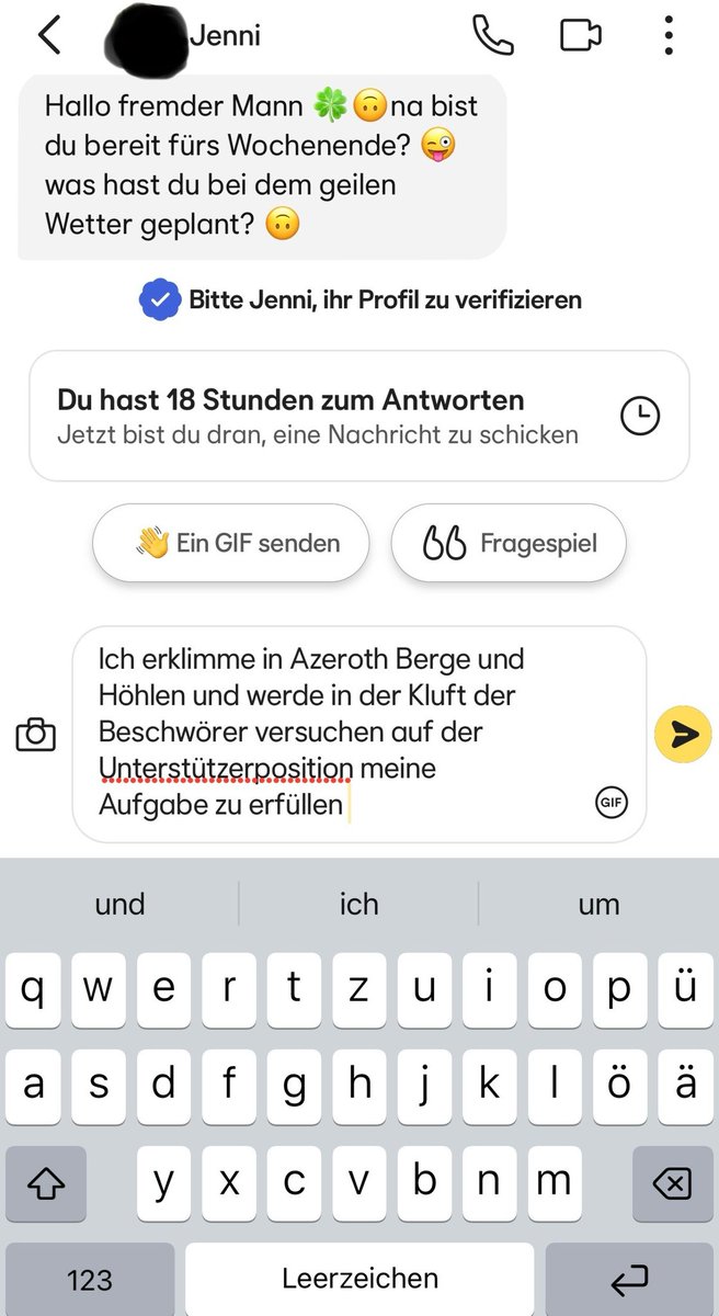 Ich würde flirten zu meinen Talenten zählen oder? 😎