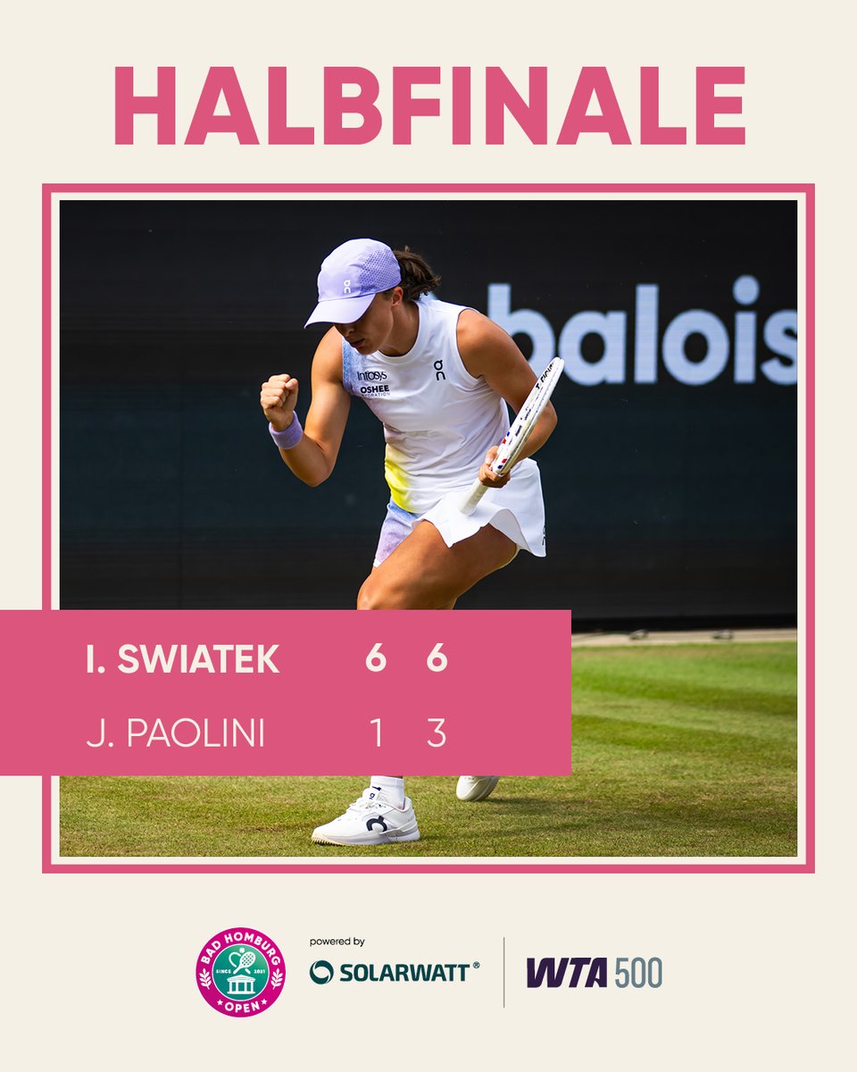 Iga #Swiatek steht im Finale der Bad Homburg Open 2025 powered by Solarwatt!

#BHO