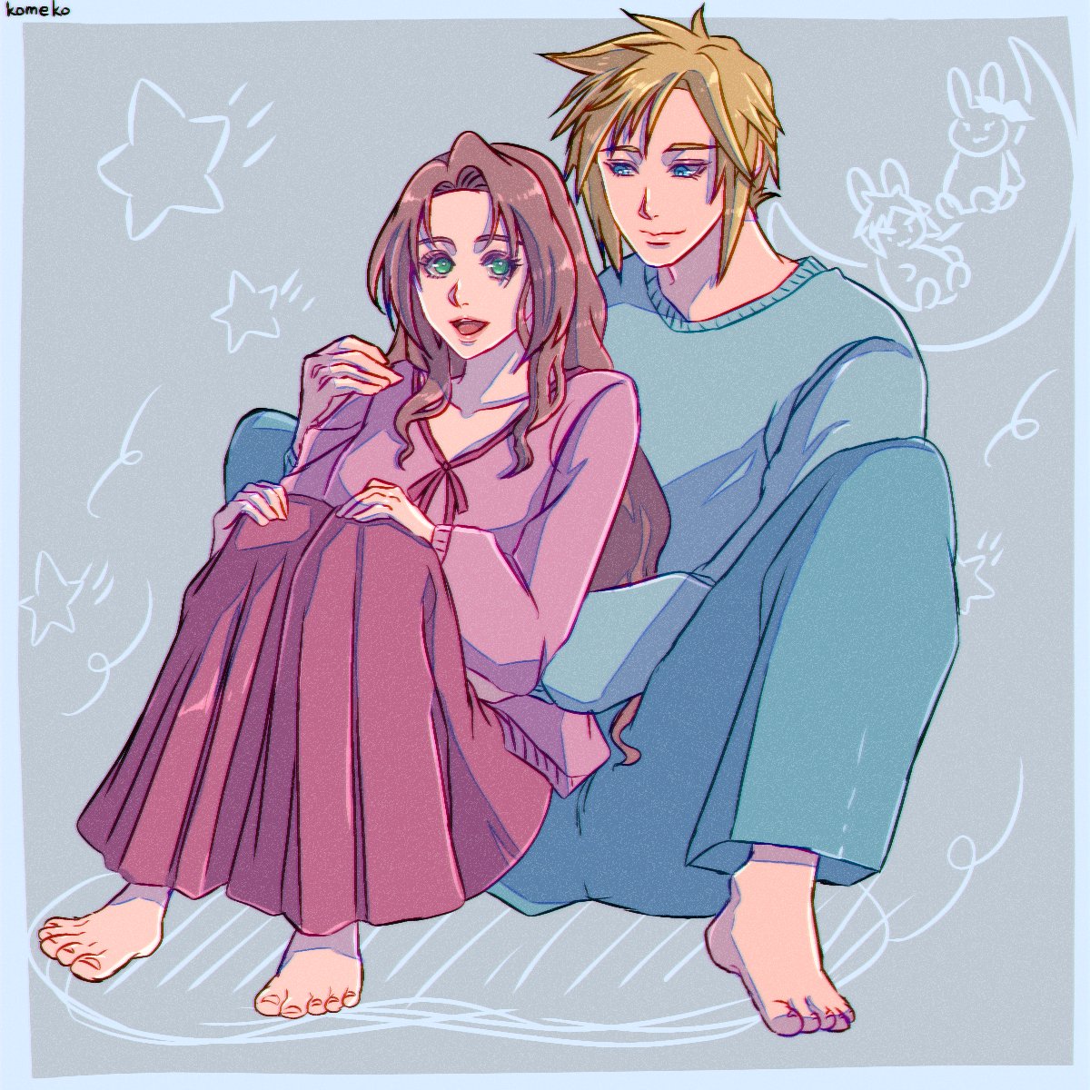 クラウドとエアリスの夜🌃
#clerith #クラエア #FF7