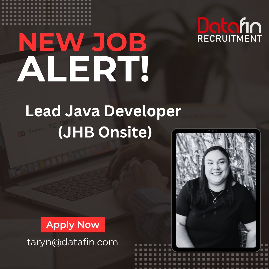 DatafinSA's tweet image. A forward-thinking Lead Java Developer with deep expertise in Java, Spring Boot, and scalable distributed systems is sought by a cutting-edge Joburg Tech company in the Telecoms space. 
Apply here - datafin.com/job/lead-java-…
#leadjavadeveloper #datafinrecruitment