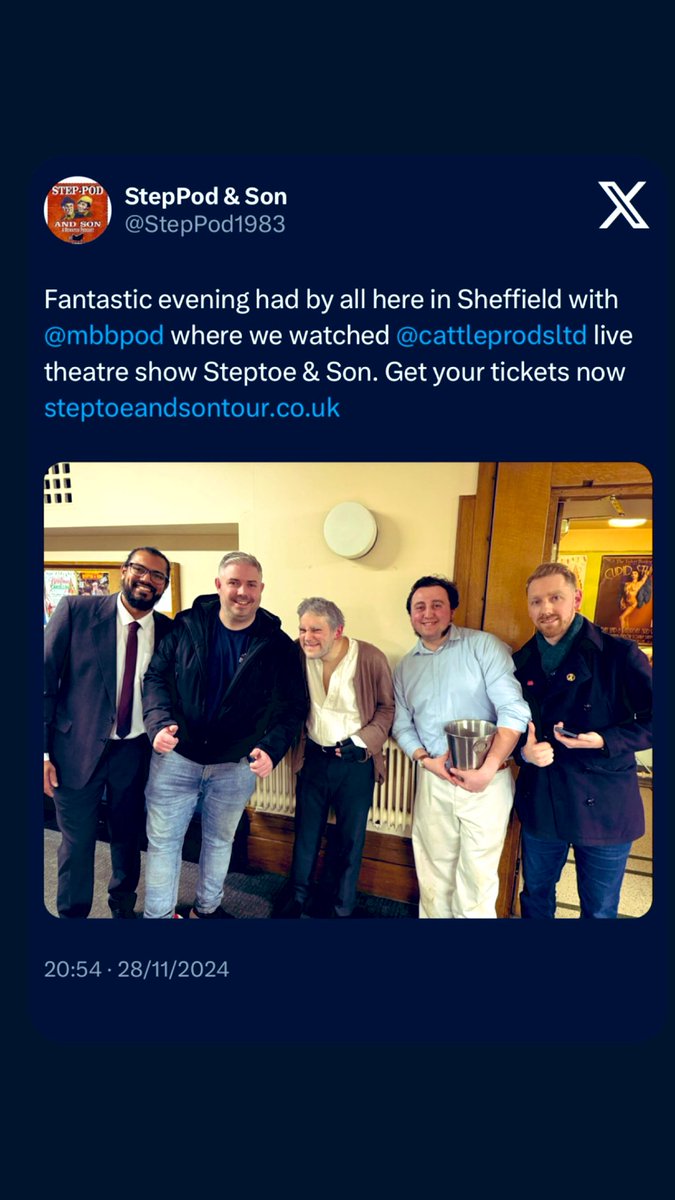 Looking forward to seeing <a href="/cattleprodsltd/">Cattleproductions</a> tonight at <a href="/RiverfrontArts/">The Riverfront</a> this was us back last year in Sheffield. Oh my gawd!