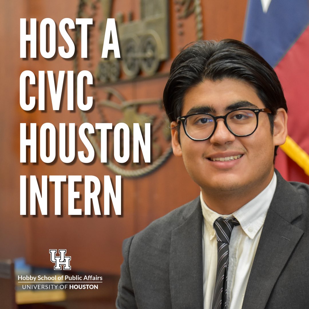 Become a host office for the Civic Houston Internship Program and invest in the next generation of leaders. Government offices, nonprofits and social impact organizations seeking a mission-oriented intern can apply by July 18 for the fall semester at bit.ly/4n9ZU7O.