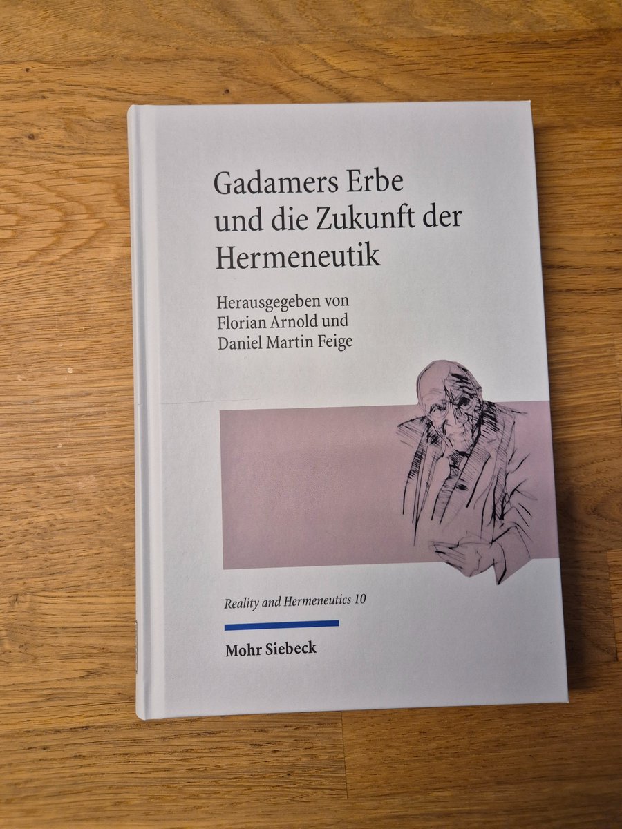 Unser Band 
Gadamers Erbe und die Zukunft der Hermeneutik
ist bei Mohr Siebeck erschienen. 
Gadamer begleitet mich seit meinem ersten Seminar im Studium, sein Hauptwerk Wahrheit und Methode lese ich seit 20 Jahren immer wieder mit Gewinn. -&gt;