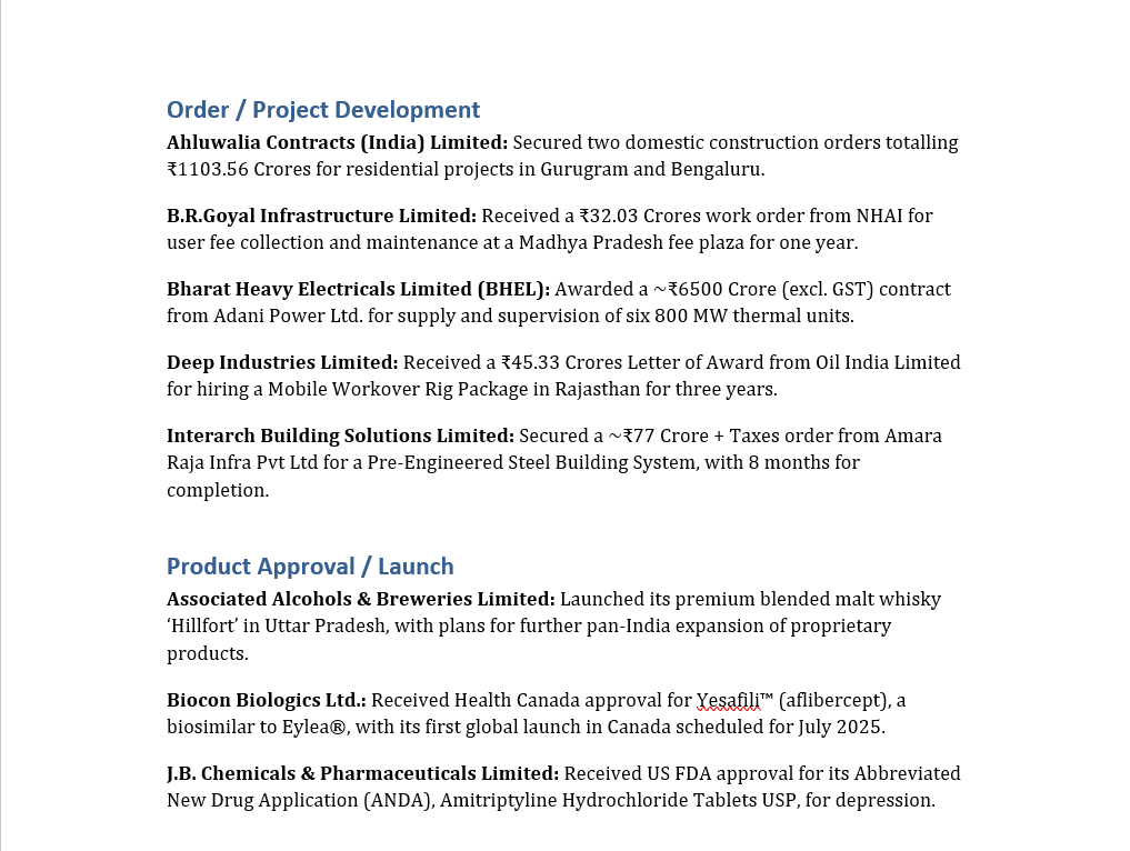 pkgupta001's tweet photo. #Todays business updates related to #Capex #Orders #ProductLaunch #Collaboration #FundRaise #expansion #Acquisition...
#AkzoNobel #MazagonDock #Ahluwalia #BHEL #Interarch #PatilAutomation #PowerMech #WareeEnergies #Valient #Diamondpower #Premier #Zentech many more.. https://t.co/kaxOzFtg6i