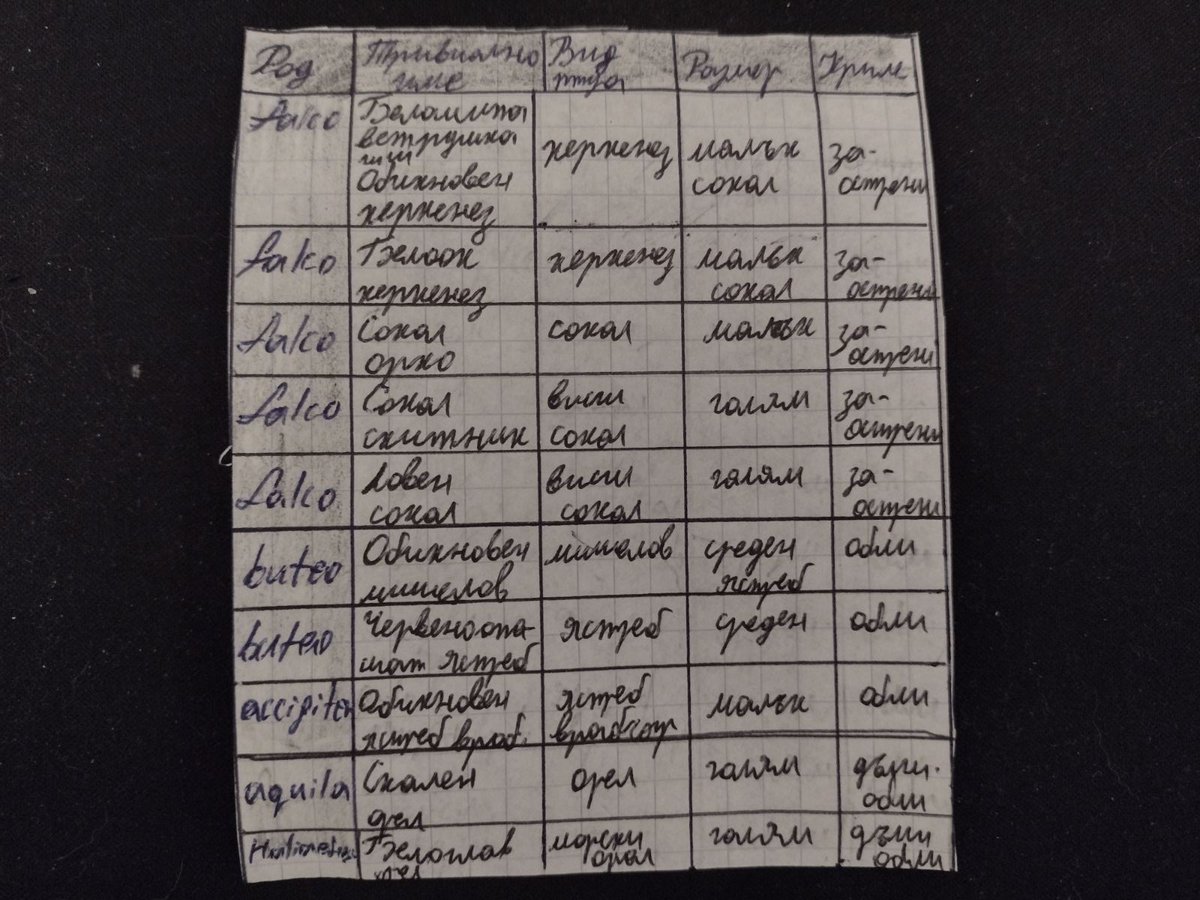IrinaSlav1's tweet image. Понеже не спирам да бъркам ястребите със соколи и обратно, на семейния орнитолог му писна и ми спретна табличка за глупави, да си я науча. Добавянето на орлите е чиста обида, ще имаме разговор по въпроса.