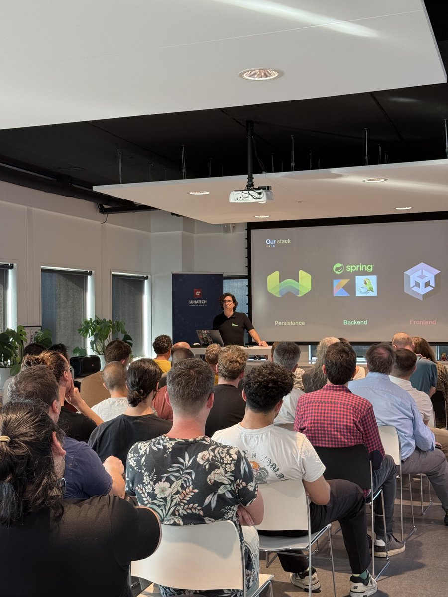 Lunatech (@lunatechlabs) on Twitter photo Great evening at our Rotterdam office! 💥
The <a href="/JoyOfCoding/">JoyOfCoding</a> pre-party had inspiring talks, great conversations, and awesome people.
Thanks to Ji Darwish and Alexander Chatzizacharias for their talks—and to everyone who joined.
A perfect warm-up for a day of code! 🙌 Great evening at our Rotterdam office! 💥
The <a href="/JoyOfCoding/">JoyOfCoding</a> pre-party had inspiring talks, great conversations, and awesome people.
Thanks to Ji Darwish and Alexander Chatzizacharias for their talks—and to everyone who joined.
A perfect warm-up for a day of code! 🙌