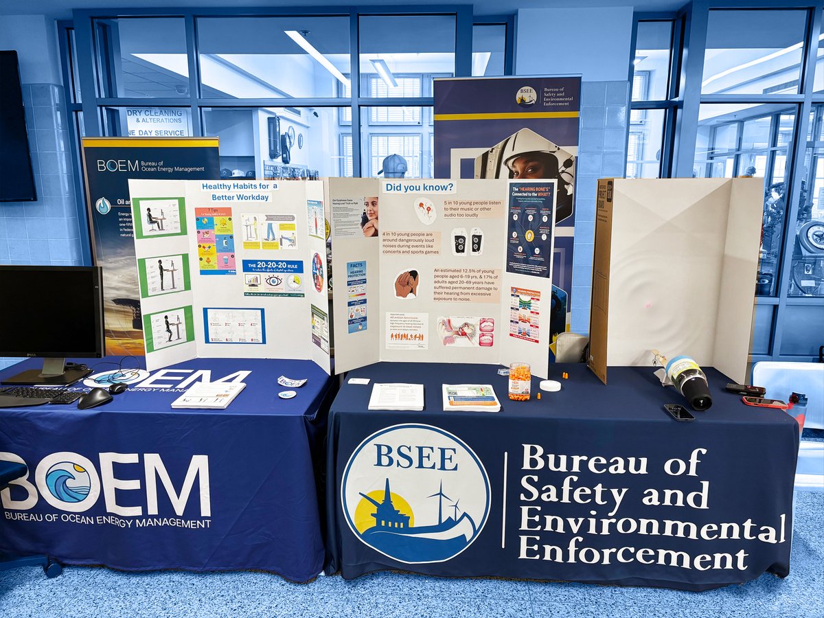 Standing desks, soundwaves &amp; safety tips—BSEE &amp; BOEM brought hands-on learning to the DOI Occupational Safety &amp; Health Fair in D.C.!
Explore how we’re promoting workplace wellness &amp; protecting offshore workers every day: ow.ly/S8kb50WhqhL. 

#BSEEprotects