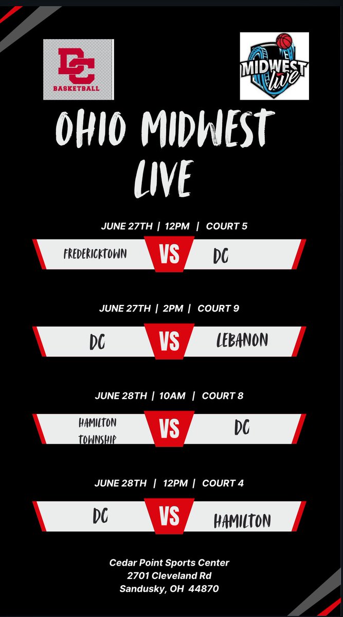 Finishing up June ball in Sandusky at Midwest Live! Looking to finish strong at this wonderful event! <a href="/ohioBKcoaches/">OHSBCA</a>