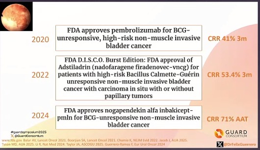 Dra. María Natalia Gandur Quiroga (@nataliagandur) on Twitter photo 🌟🔵 Rethinking high-risk NMIBC: from BCG to future paradigms
<a href="/DrFelixGuerrero/">Félix Guerrero-Ramos</a> <a href="/OncoAlert/">OncoAlert</a> #GUARDSymposium2025
A powerful session bridging evidence & real-world barriers
🔹 BCG works → still cornerstone therapy (solo or in combo)
🔹 CREST: BCG + systemic chemo ↓ CIS & high-grade 🌟🔵 Rethinking high-risk NMIBC: from BCG to future paradigms
<a href="/DrFelixGuerrero/">Félix Guerrero-Ramos</a> <a href="/OncoAlert/">OncoAlert</a> #GUARDSymposium2025
A powerful session bridging evidence & real-world barriers
🔹 BCG works → still cornerstone therapy (solo or in combo)
🔹 CREST: BCG + systemic chemo ↓ CIS & high-grade