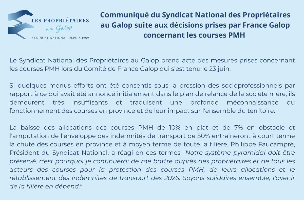 PropriétairesGalop (@syndicatpropg) on Twitter photo 