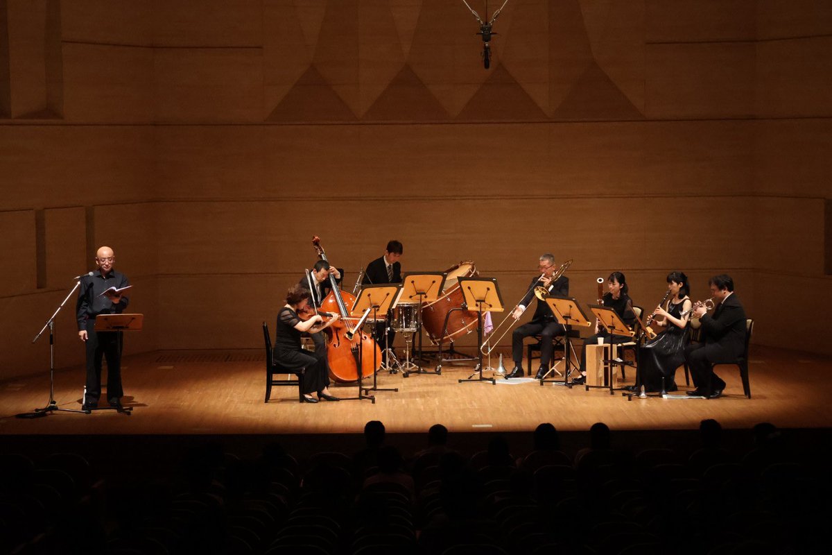 室内楽シリーズVol.3兵士の物語
終演いたしました。
ご来場いただきありがとうございました！
前半はTp&amp;Tbの二重奏、Cl&amp;Cbの二重奏を。
後半は兵士の物語を。
ストラヴィンスキーの音楽、そして語り #後藤卓也 さんの表情や声にグッと惹き込まれながら、終演を迎えました。
#中部フィル