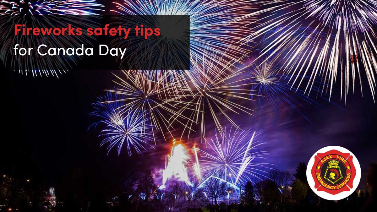 This Canada Day, #AjaxFire encourages residents to attend professionally run fireworks events scheduled throughout the Region, including here at Ajax Downs.
 
Review reminders, by-law and more in the full news release: ajax.ca/en/fireworks-s…