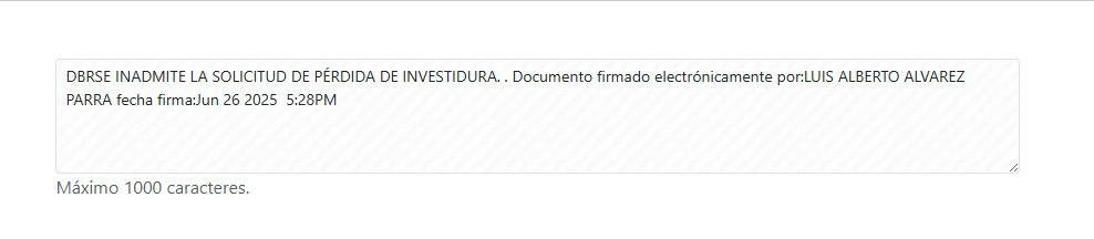 Avísenle al tontazo, petrista, y mala gente de Carlos Alberto Sánchez Grass, que el Consejo de Estado inadmitió su demanda para quitarle la investidura de Miguel Uribe Turbay.