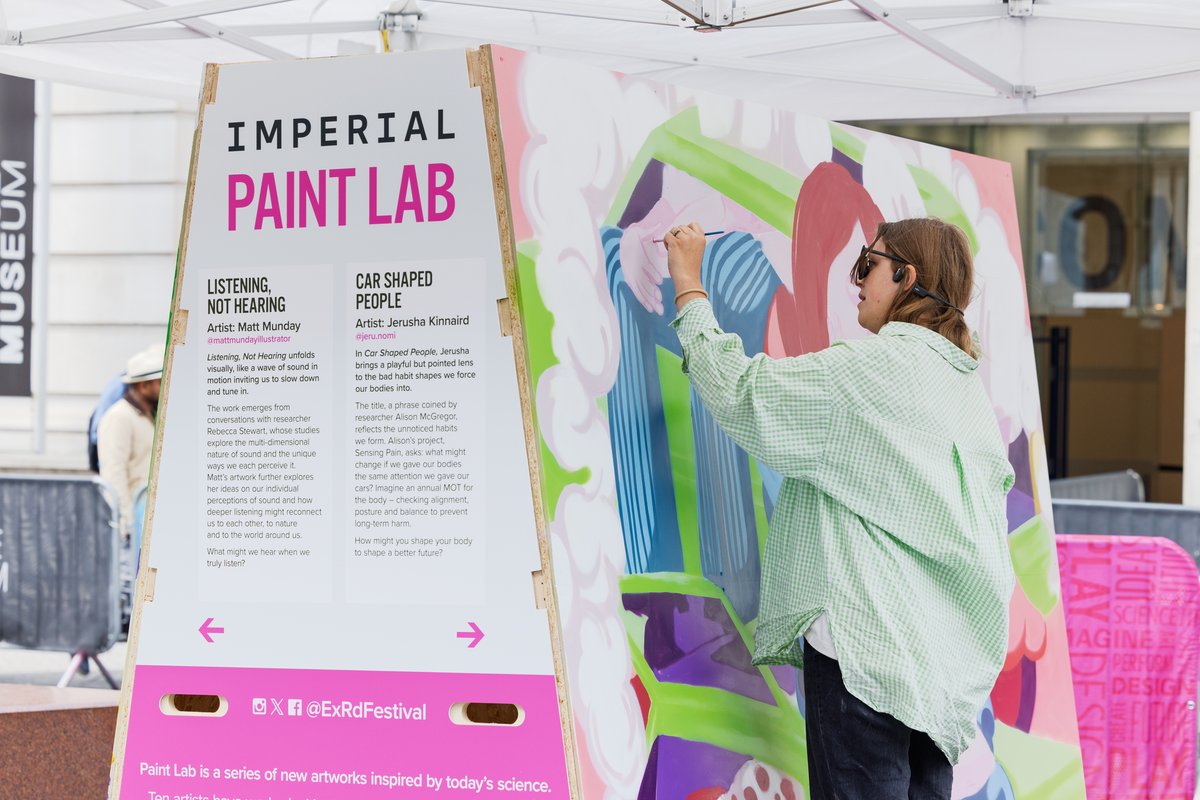 MSk Lab (@msklab1) on Twitter photo The MSk Lab joined Paint Lab at this year’s <a href="/ExRdFestival/">Great Exhibition Road Festival</a>, which welcomed over 50,000 visitors! MSk Lab's Prof. Alison McGregor shared her research with artist Jerusha, who created a live piece inspired by science. 🎨👩🎨🥼#Art #artandscience #MSkLab #ImperialResearch The MSk Lab joined Paint Lab at this year’s <a href="/ExRdFestival/">Great Exhibition Road Festival</a>, which welcomed over 50,000 visitors! MSk Lab's Prof. Alison McGregor shared her research with artist Jerusha, who created a live piece inspired by science. 🎨👩🎨🥼#Art #artandscience #MSkLab #ImperialResearch