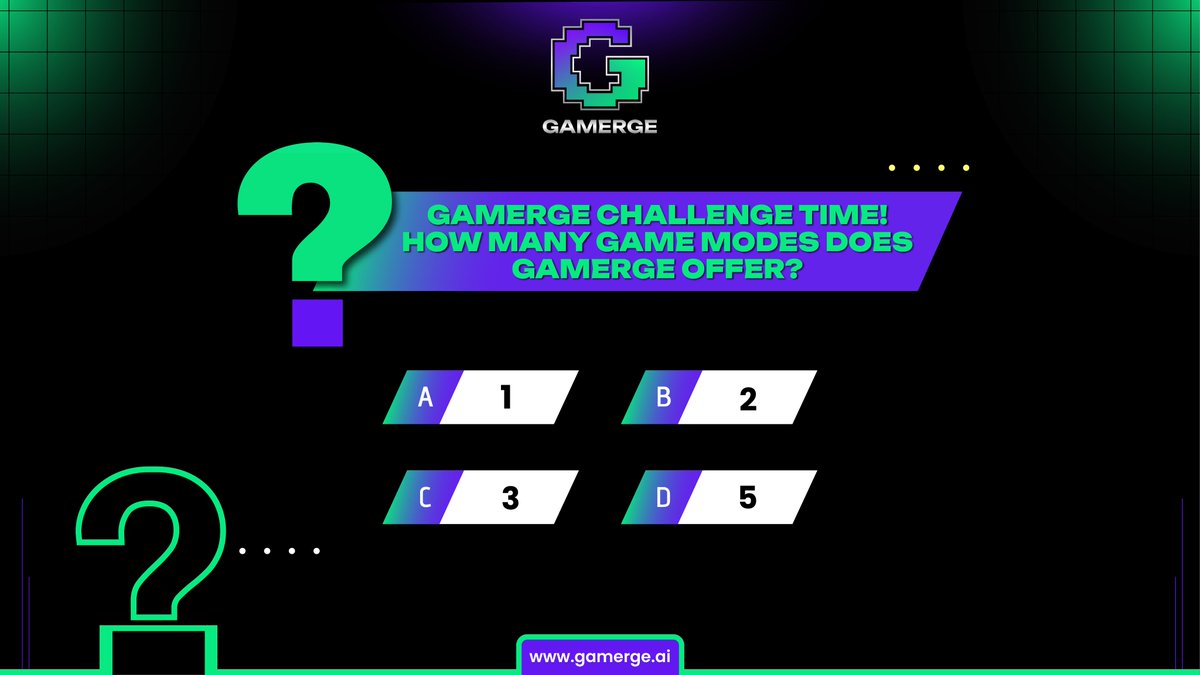 📷 Gamerge Challenge Time!

How many game modes does Gamerge offer? Drop your answer below! 📷

📷 Start now at: gamerge.ai 

#gamerge #gmgtoken #cryptotoken #gamefi #gamingrewards #playtoearn #gamefi #quiztime