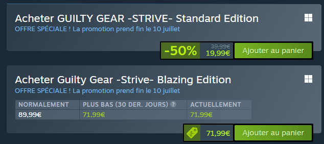 Qui dit soldes Steam, dit PROMOTION SUR LES JEUX DE COMBATS !

N'hésitez pas à bien regarder les soldes, y'aura ptet des jeux qui vous intéresse 👀
