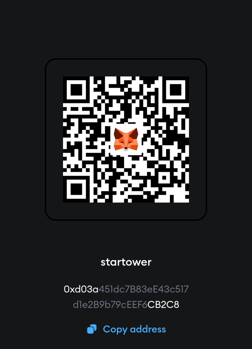 jeveraa1's tweet photo. @StarTowerChain 0xd03a451dc7B83eE43c517d1e2B9b79cEEF6CB2C8 https://t.co/TciEiNzvjW