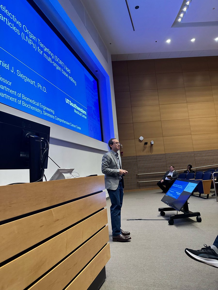 Daniel J. Siegwart on Development of selective organ targeting (SORT) lipid nanoparticles (LNPs) for genome correction of disease causing mutations #RNATx2025