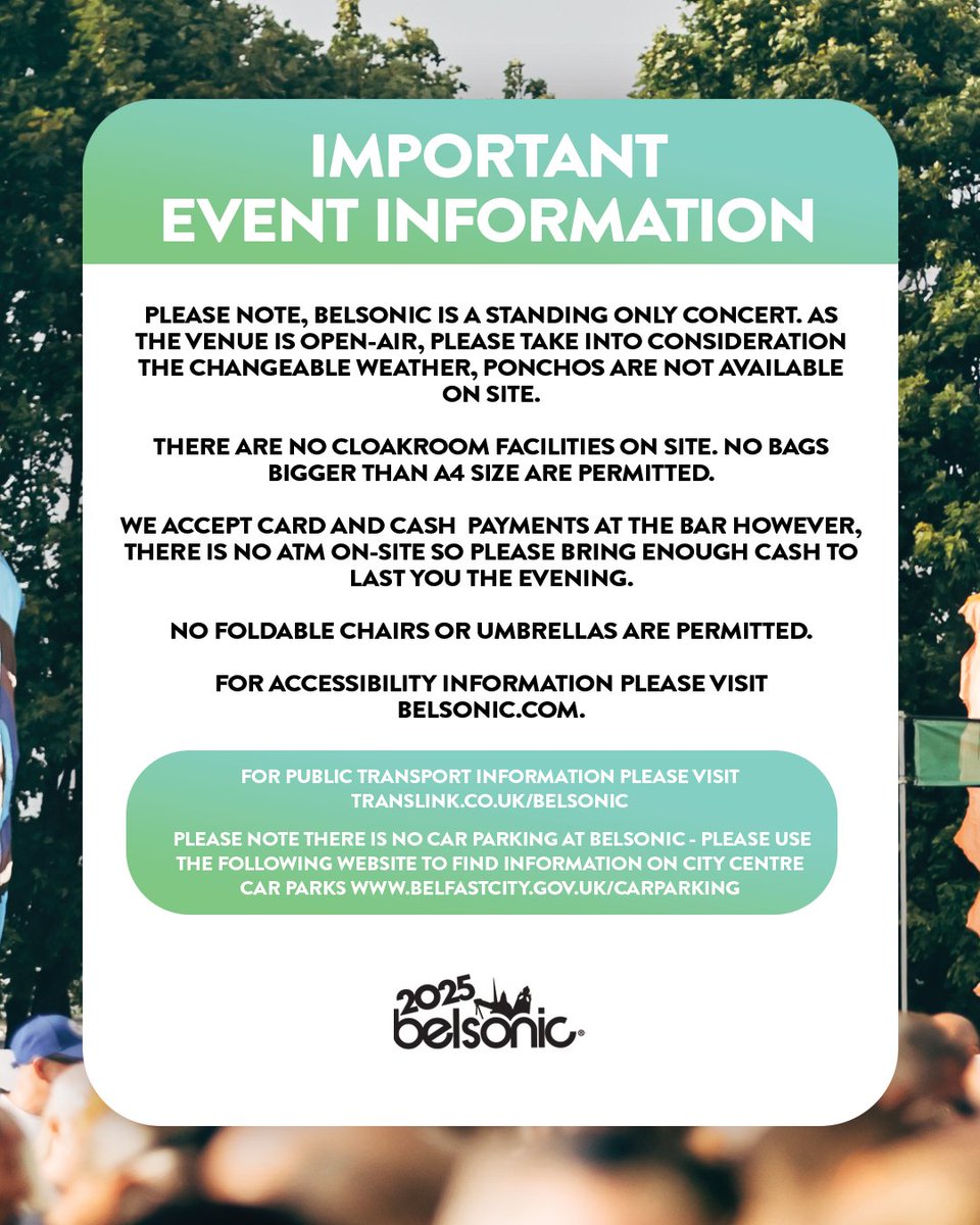 belsonicbelfast's tweet image. Tonight&apos;s info ℹ️