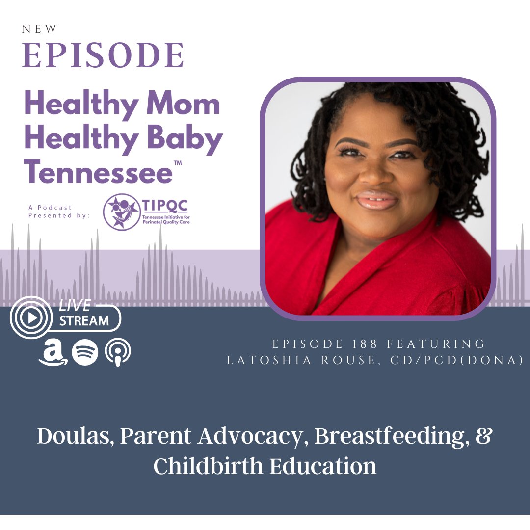New Healthy Mom Healthy Baby Podcast EO:188 Doulas, Parent Advocacy, Breastfeeding and Childbirth Education with LaToshia Rouse. tipqc.org/podcast-health…
#TIPQC #doulasupport #breastfeedingsupport #maternalhealth