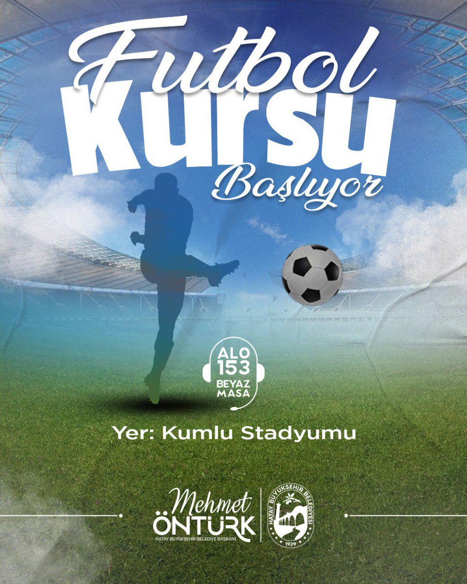 ⚽️ Kumlu’da çocuklarımız için ücretsiz futbol kursumuza başvurular başladı.

📍Kumlu Stadyumu

📞 Detaylı bilgi için ve kayıt için: ALO 153

Spor #SeninleGüzel 🤍