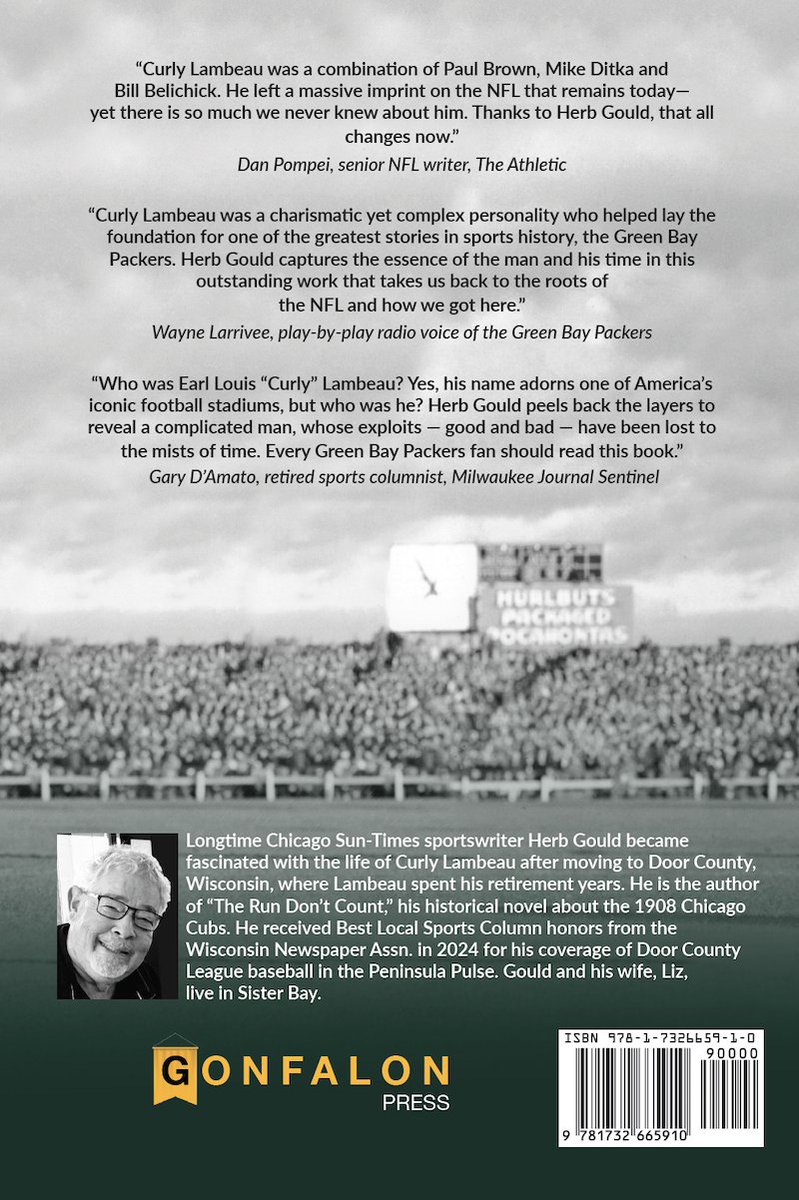 Praise for my deep-dive biography of The Man Who Invented the #GreenBayPackers. And yes, there's a lot of #ChicagoBears in it. Because without Halas, there's no Lambeau. And vice versa. . . Get it here. bit.ly/GouldLambeauBo…