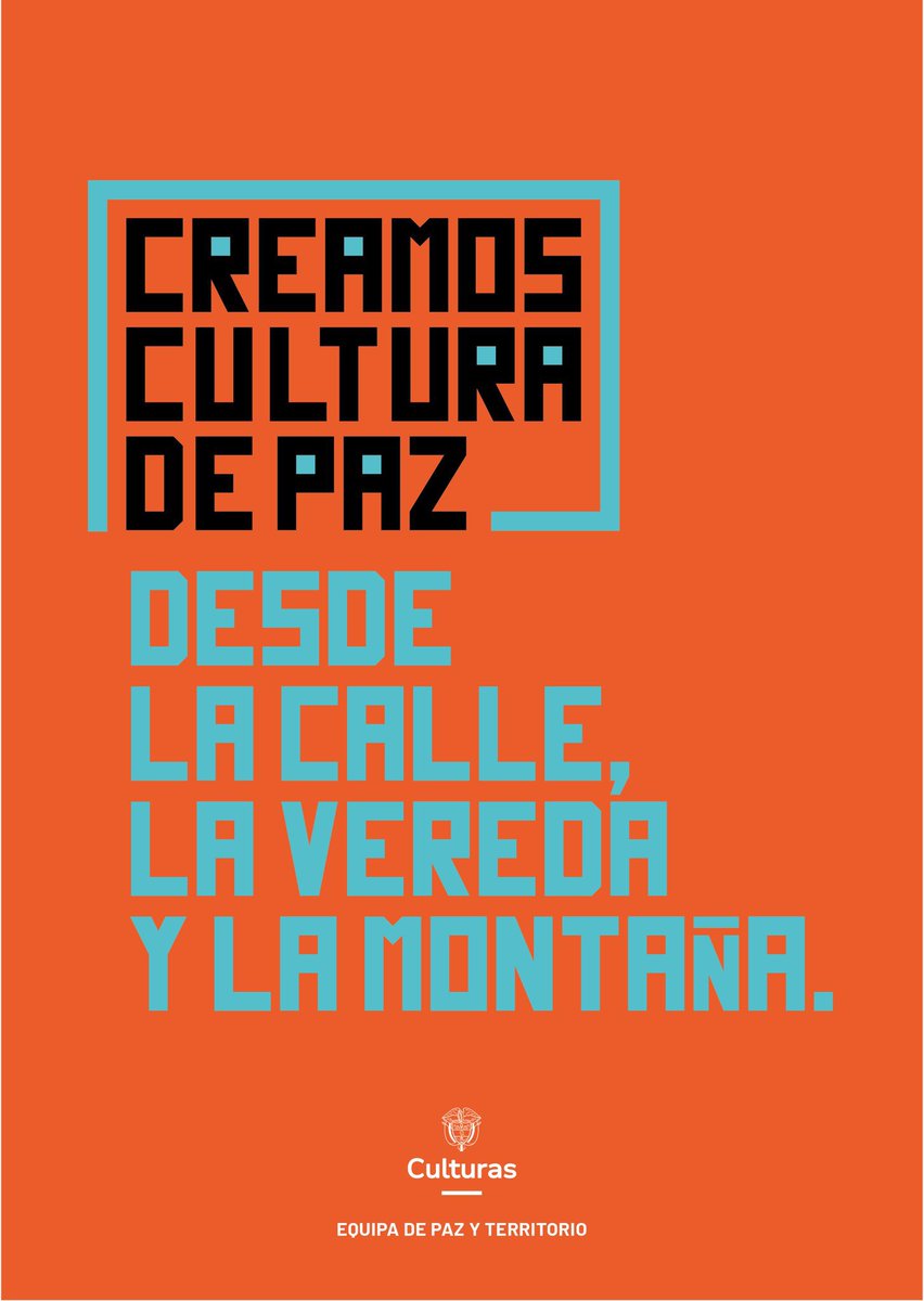 #CreamosCulturaDePaz desde la calle, la vereda.