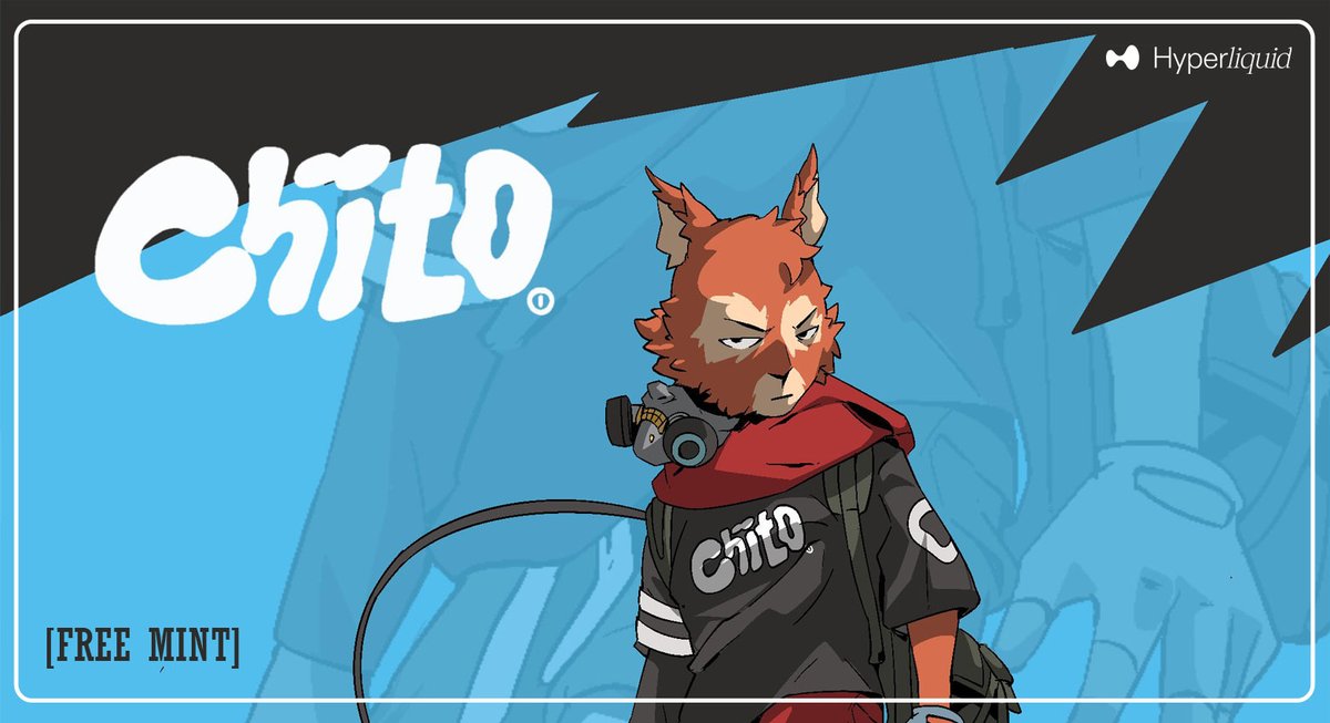 CHITO - Squirrels gone rogue! A street culture inspired NFT Collection 

Free Mint coming to <a href="/HyperliquidX/">Hyperliquid</a>

3 GTD &amp; 8 FCFS Giveaway
- Follow <a href="/dazzlercoin/">bewise</a> &amp; <a href="/chito_hl/">CHITO</a>
- Engage &amp; tag friends

You have 48 hours