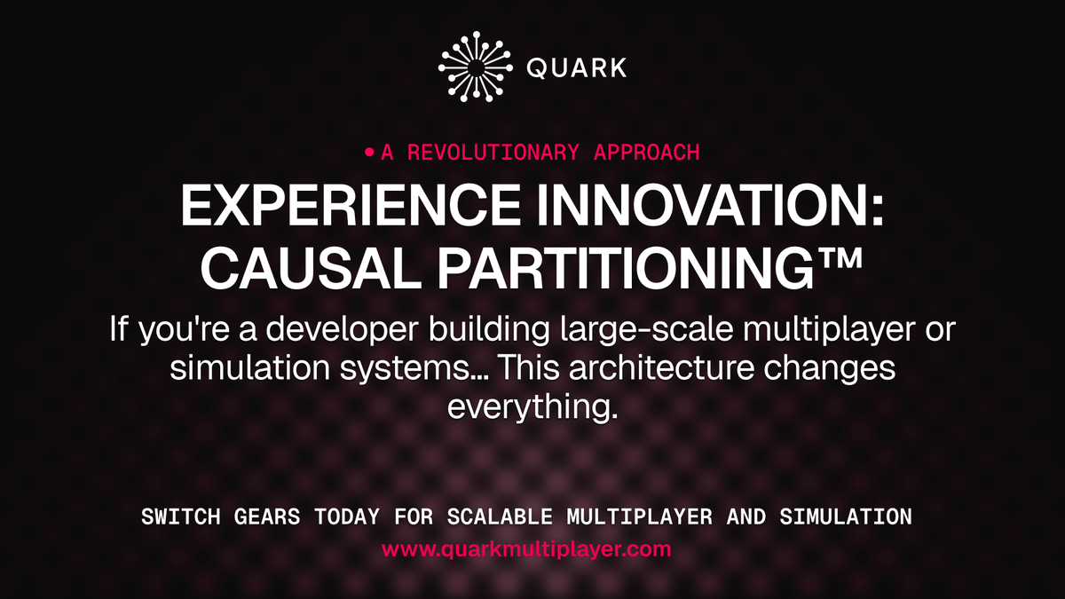 What is Causal Partitioning™ and why should you care?

If you're a developer building large-scale multiplayer or simulation systems...

This architecture changes everything.

🧵 Let’s break it down: