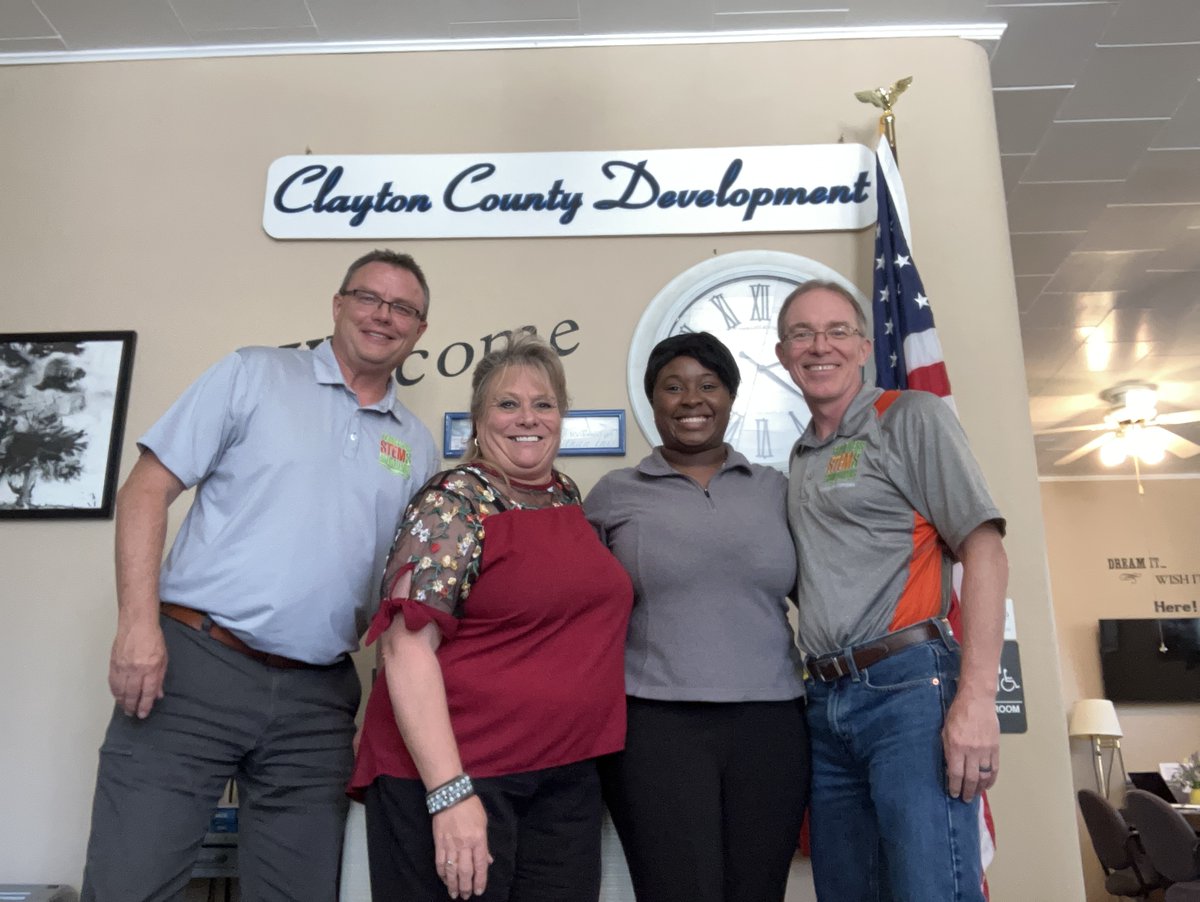 Great visiting with Kaydian Davis, STEM Teacher Extern from   Edgewood-Colesburg High School, and Darla Kelchen from the Clayton County Development Group! Always a pleasure connecting with passionate leaders in   education and economic development.