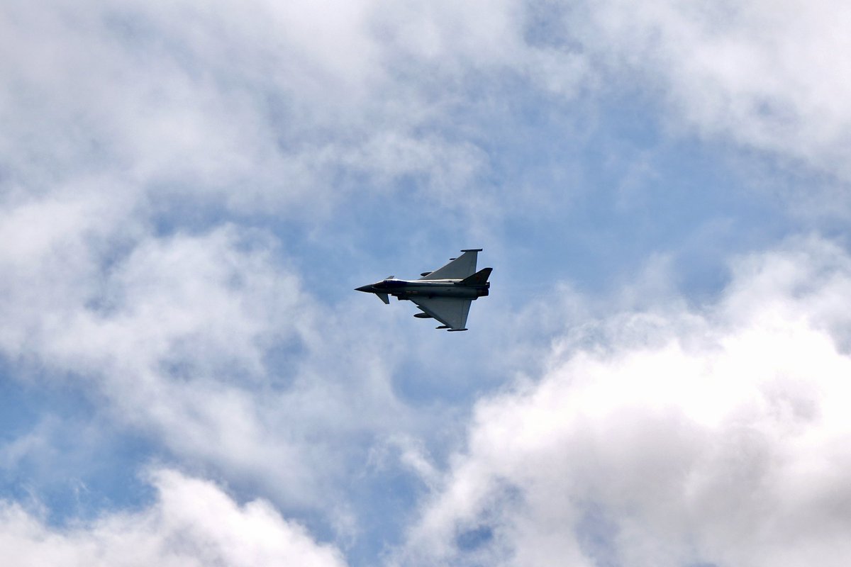 jjgiddens's tweet image. Eurofighter Typhoon FGR4’s return to RAF Coningsby in Lincolnshire. The base is one of two RAF Quick Reaction Alert (QRA) stations tasked with intercepting and identifying unknown aircraft or those that have deviated from flight plans, to protect UK airspace