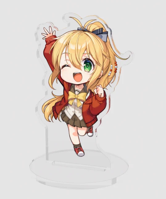 モカマキアクスタ用イラストがだいたいできました。 こんな感じかなって!