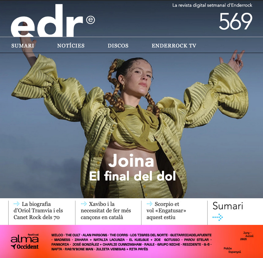 Ja tenim aquí l'EDR #569 amb <a href="/Joinacanyet/">JOINA</a> i el seu disc 'Entre la mort i el desglaç' en portada! ❤️

🔹 També parlem dels nous llibres d'<a href="/enderrockllib/">Enderrock Llibres</a>, el nou disc de <a href="/xavibochino/">Xavibo</a>, o la cançó de l'estiu d'#Scorpio, "Engatusar" ☀️ 

Tot teu! 👇🏻
enderrock.cat/edr/numero569