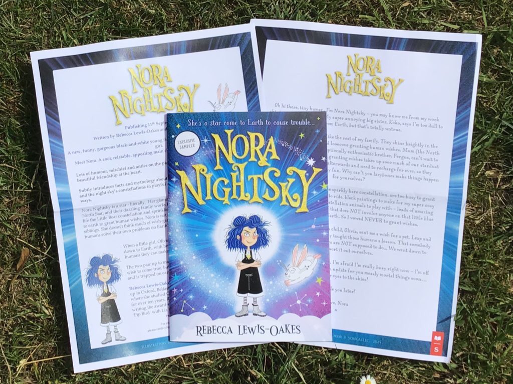 Jacqui Sydney 📕 (@jacquis21) on Twitter photo Lucky enough to have read this fun sampler of Nora Nightsky by Rebecca Lewis-Oakes & Becka Moor. Have met star Nora, who is determined not to follow her family into granting wishes and has headed to Earth to tell poor Olivia she’s out of luck! Out 11/09 for 6-9. <a href="/scholasticuk/">Scholastic UK</a> Lucky enough to have read this fun sampler of Nora Nightsky by Rebecca Lewis-Oakes & Becka Moor. Have met star Nora, who is determined not to follow her family into granting wishes and has headed to Earth to tell poor Olivia she’s out of luck! Out 11/09 for 6-9. <a href="/scholasticuk/">Scholastic UK</a>