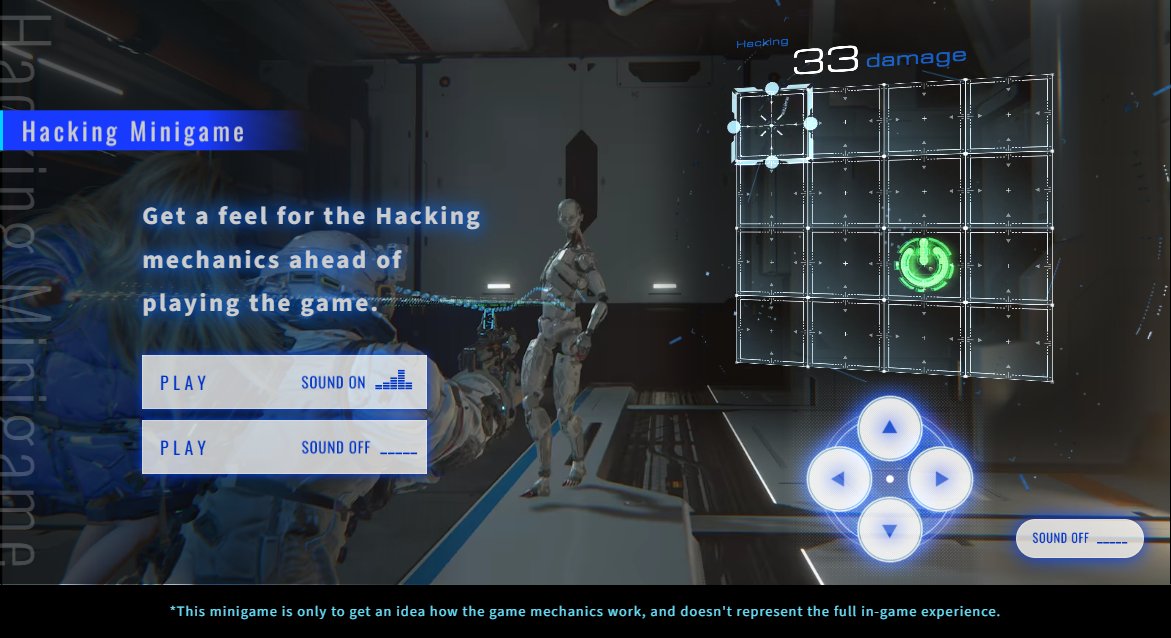 Holt euch einen Vorgeschmack auf das Hacken in #PRAGMATA mit dem offiziellen Hacking-Minispiel - jetzt live auf unserer Website!

Wie im echten Spiel führst du den Cursor auf den grünen Knoten und aktivierst blaue Knoten, um den Hack zu verbessern... aber nicht übermütig werden.