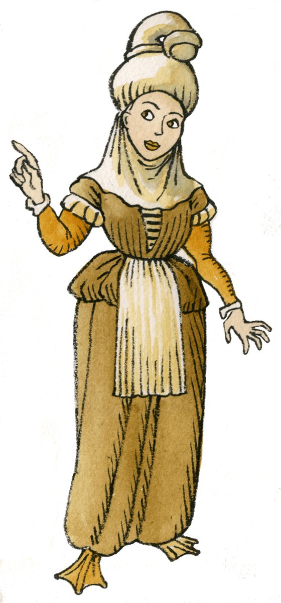 #CreatureOfTheDay is the laminak, from Basque folklore. Tiny fairies that clean your house, you can tell they are a mythical creature because they have duck feet. Also b/c they are tiny fairies cleaning your house for you. All male laminak are named "William". Art by Morburre