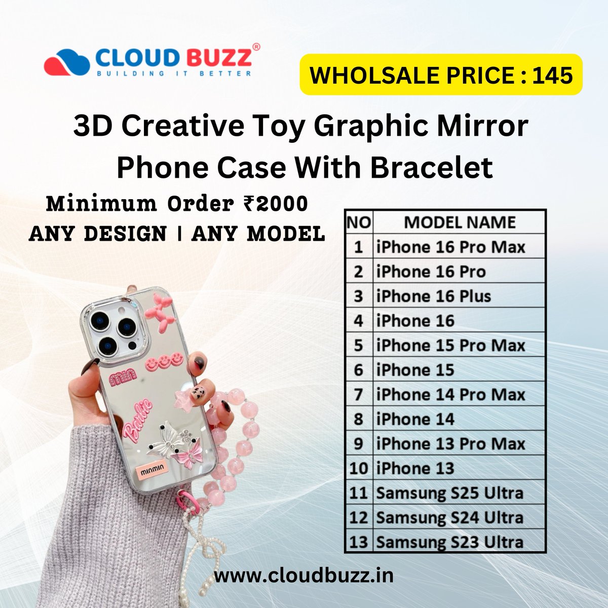 cloudbuzz2222's tweet image. Unleash your inner Barbie with our latest pink-tastic phone case! 💗🦋😍 Decked out with butterflies, smiles, and a chic strap, this accessory is a must-have. Visit mobiletorch.com to shop now! 

#MobileTorch #PhoneAccessories #PinkCase #ButterflyCover #SmileyStyle