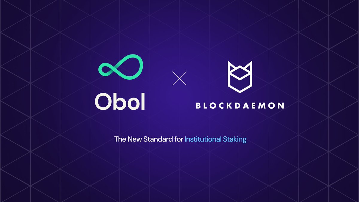 Obol_Collective's tweet image. It&apos;s official, @BlockdaemonHQ is upgrading to Distributed Validators!

This partnership is a major milestone — Blockdaemon runs infrastructure for 400+ institutions and secures over $110B+ in assets.

Together, we are creating the new standard for institutional staking.

Full…