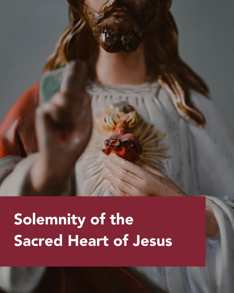 DurhamCatholic's tweet image. Today we celebrate the solemnity of the Sacred Heart of Jesus, a symbol of his boundless love and compassion for humanity. Let’s use this time to reflect on His teachings and strive to embody His love in our daily lives through prayer, gratitude, and kindness.