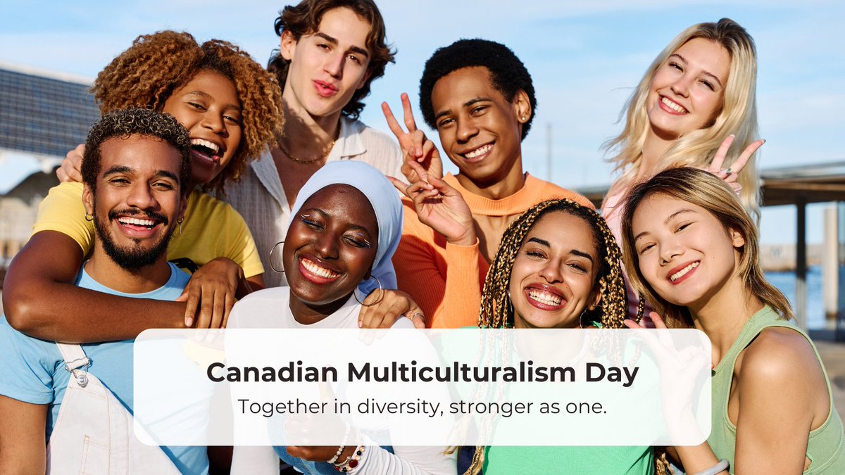 Diversity is our strength! 

Today, we celebrate the vibrant cultures, traditions, and contributions of Canada’s diverse communities. #MulticulturalismDay #DiversityMatters