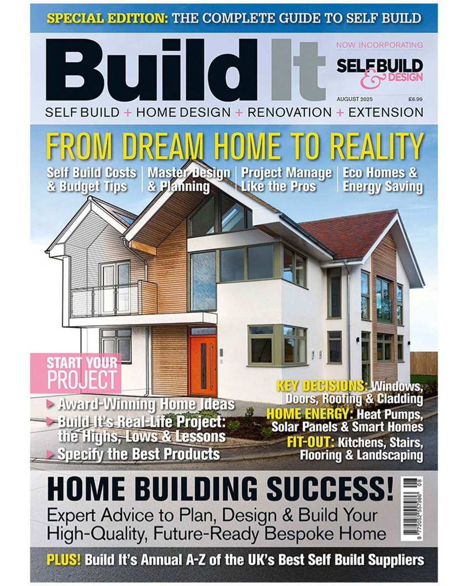 Build It’s August 2025 issue hits the newsstands this week. This month, our complete guide to self build covers everything you need to know to transform your dream home into a reality. Plus, get inspired with some award-winning homes: ow.ly/pSzn50WfiN8