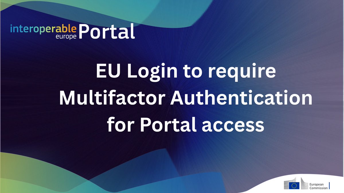 🔊Soon a username and password won’t be enough to access the Interoperable Europe Portal. 

Multifactor Authentication (MFA) via EU Login will be mandatory from the end of June.

🎯Set up the #EULogin app and test your access!

Need help?👉europa.eu/!cMyxYY