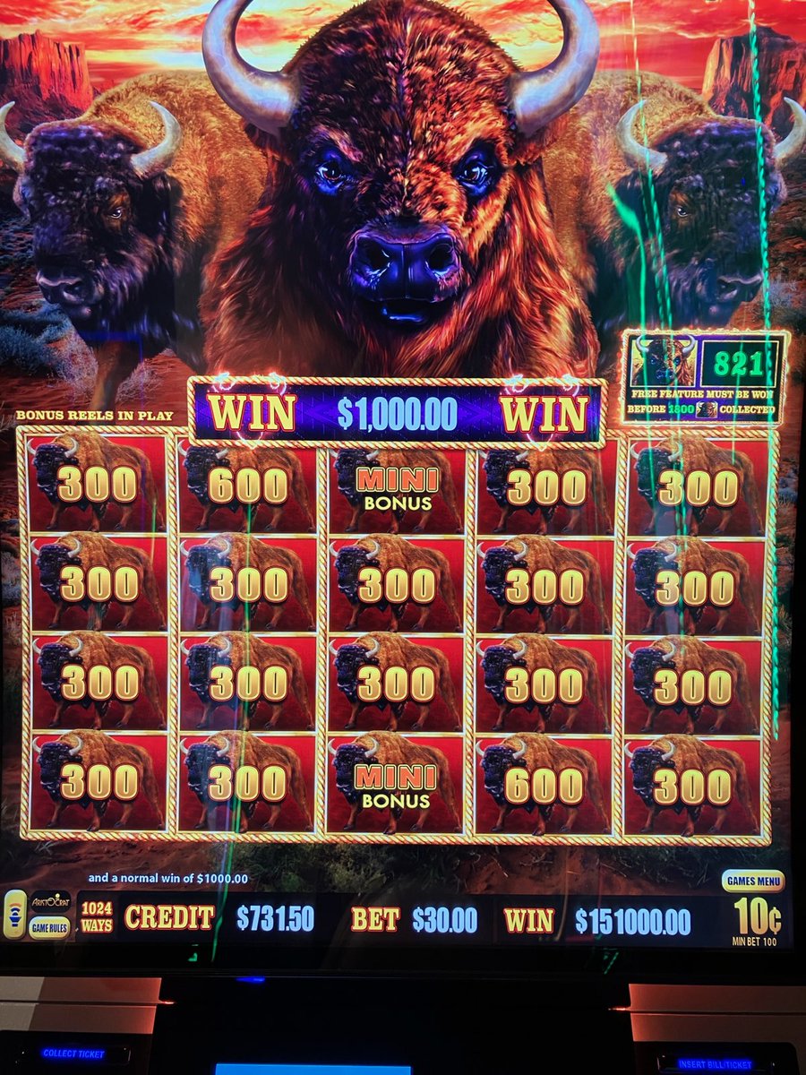 🎰JACKPOT ALERT 🎰💥Congratulations to this player for hitting a jackpot of $151,000 on a bet of $30 on Buffalo Link! #moreinparadise #jackpot #slots #seminolecasinoimmokalee #buffalolink