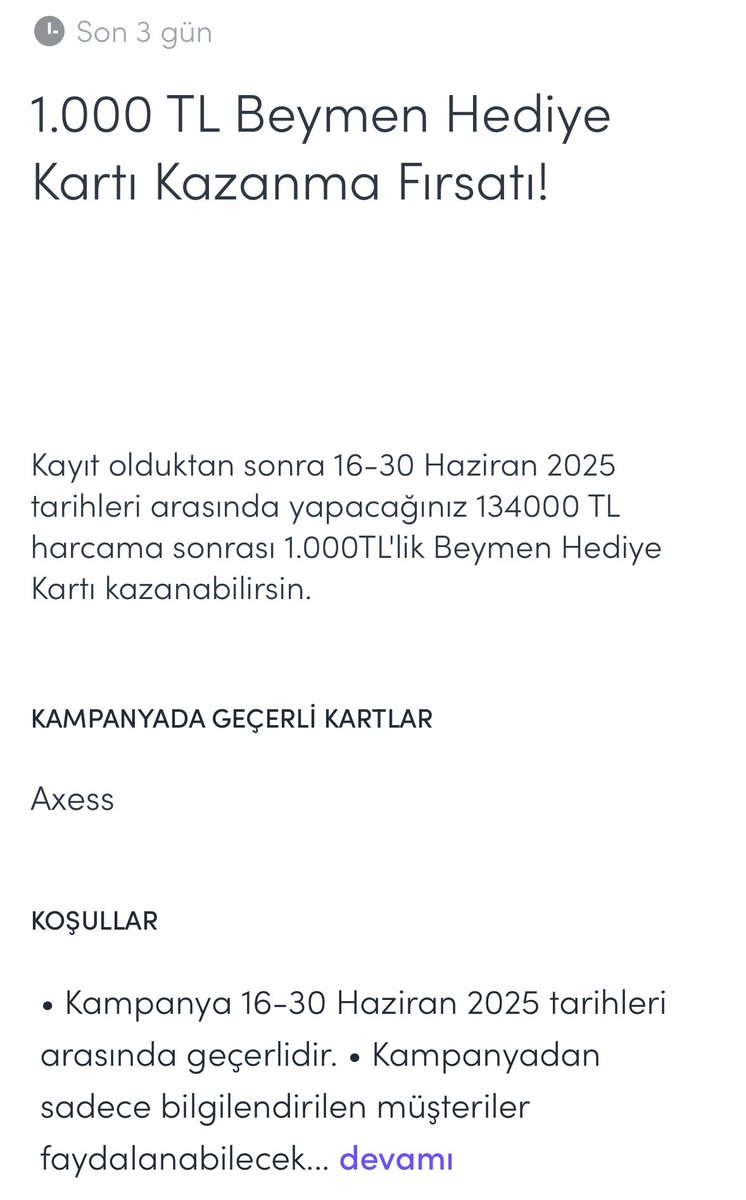 134.000 ₺ karsiliginda 1.000 ₺ hediye karti gercekten muthis! bu kadar comert bir bankayla calistigim icin gurur duyuyorum <a href="/Akbank/">Akbank</a>