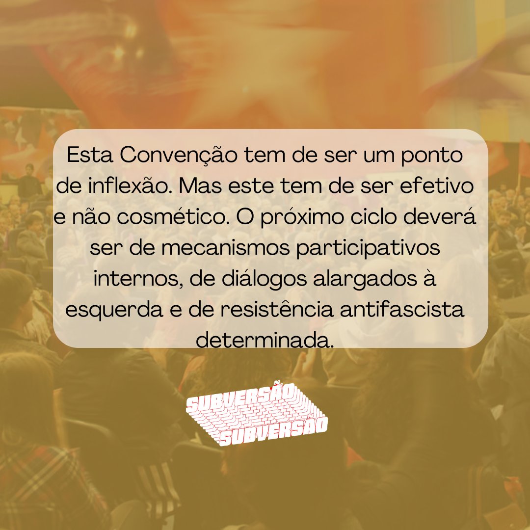 A_Subversao's tweet photo. Depois da maior derrota eleitoral de sempre, o Bloco de  Esquerda vive a sua “Hora H”. É tempo de começar de novo, de não ignorar  os problemas estruturais internos e os desafios da situação política mais perigosa que já viveu. Texto completo https://t.co/1lwkyc51IE https://t.co/LfX1QvcHTn