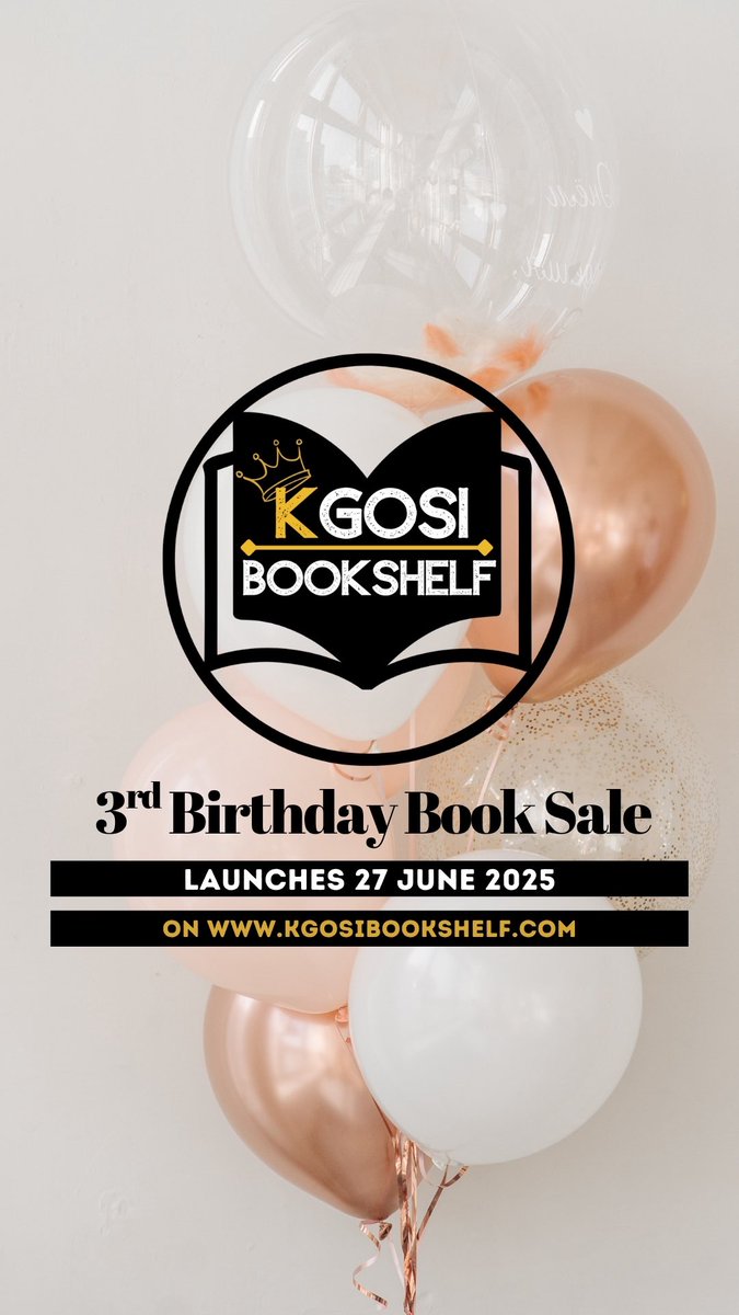 🎉 Kgosi Bookshelf turns 3 &amp;  to celebrate, the R50 Book Sale is now LIVE! 

Browse the catalogue now featuring curated list of limited edition &amp; iconic books. 

Diversify your book collection by clicking this link, get it before it’s gone 

kgosibookshelf.com