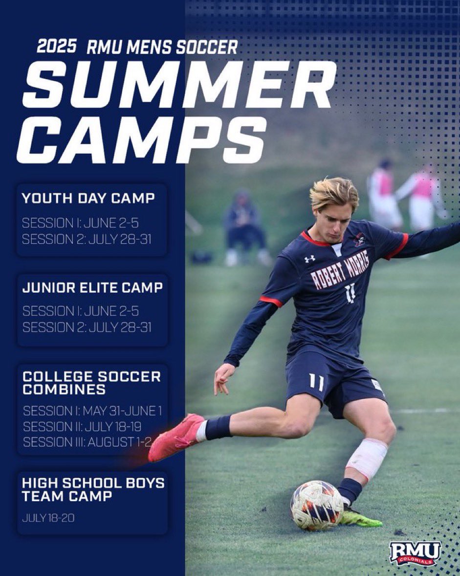Still time to register for our July College Soccer Combines and Youth Camps! Come train with the 2024 Horizon League Champions at our beautiful campus in Moon Township, PA! 

…tmorrismenssoccercamps.totalcamps.com